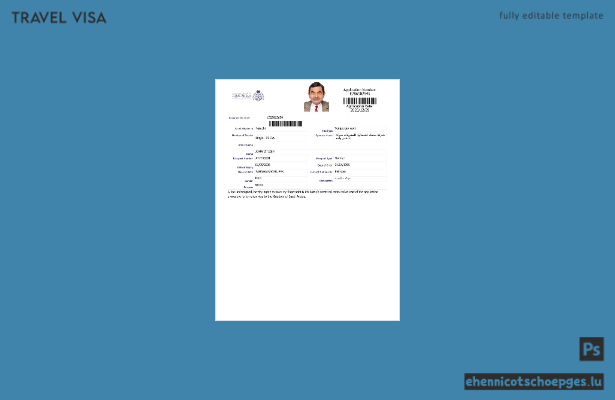 Saudi-Arabien E-Visum in Word- und PDF-Formaten, Version 6 – Beispielvorschau